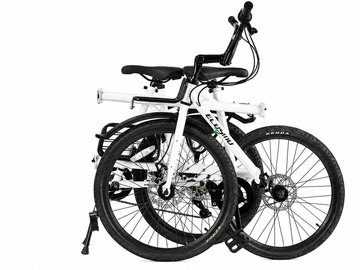 Ecosmo 24" Wheel New 3-Way Folding Steel Tandem Bicycle Bike 7 Speeds - 24TF03