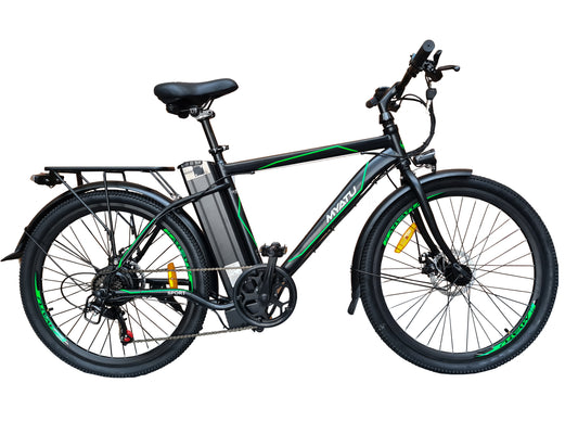 26" Electric E-hybrid City Bike 250W Motor 36V 12.5Ah Battery 6 SP SHIMANO