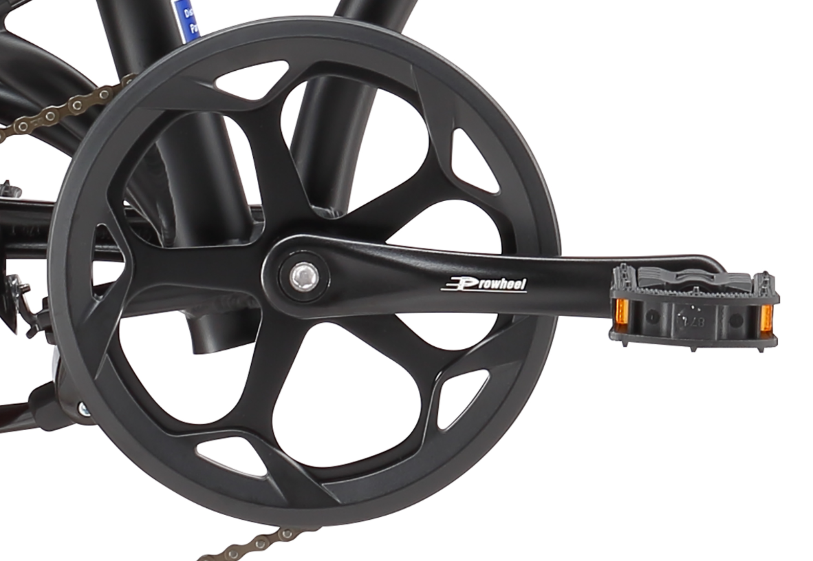 Ecosmo Alloy Folding City Bicycle (20 inch) Black,7 Speed SHIMANO -20AF09BL