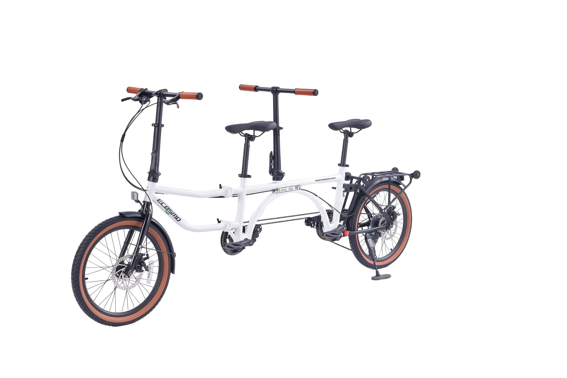 Ecosmo 20" Wheel New 4-Way Folding Steel Tandem Bicycle Bike 7 Speeds- 20TF02