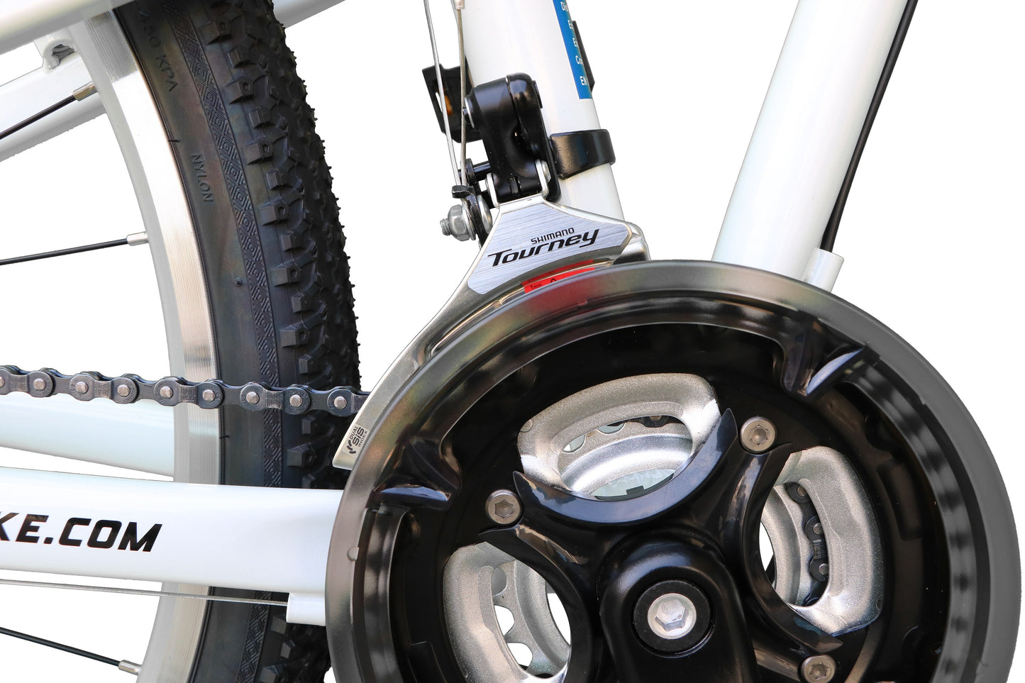 Ecosmo 26″ Alloy Folding Mountain Bike – Black/White, Clearance Bargain Deals -26AF18BL