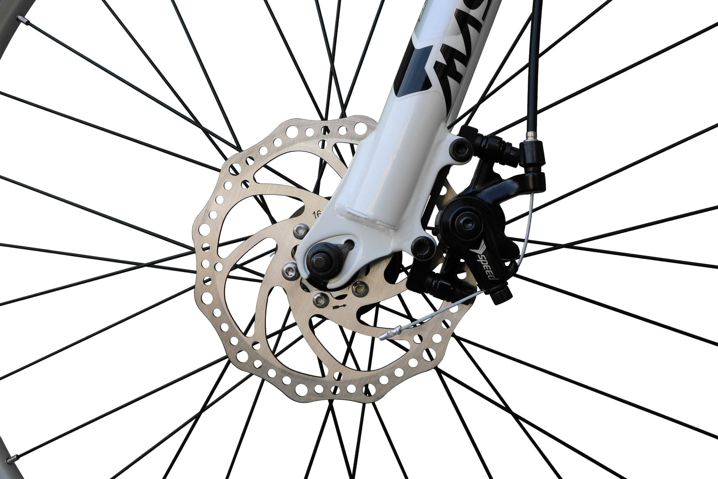 Ecosmo 26″ Alloy Folding Mountain Bike – Black/White, Clearance Bargain Deals -26AF18BL