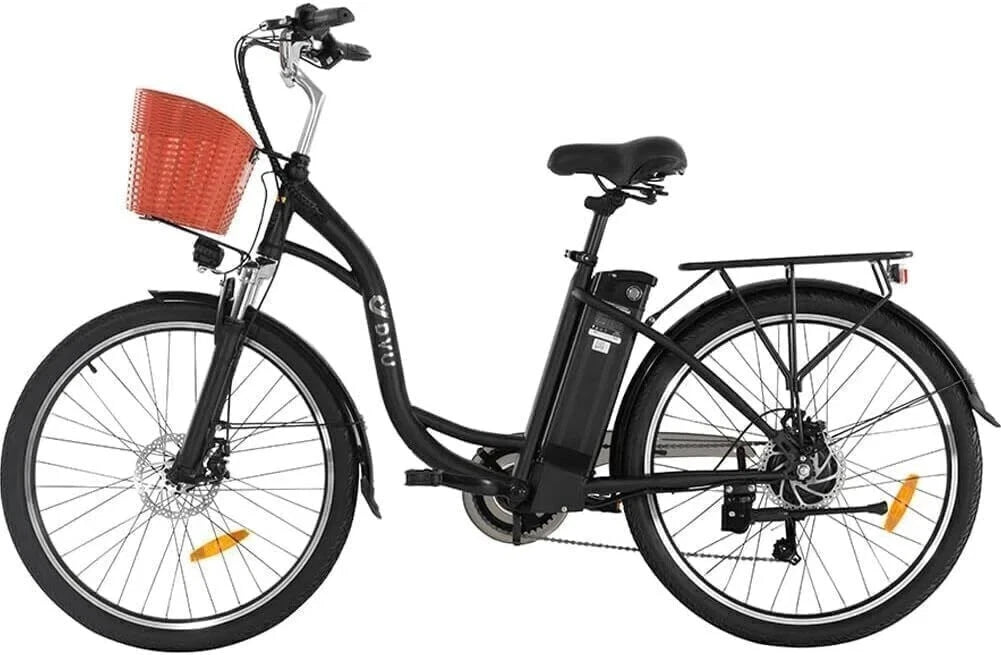 Ebike Electric Bicycle 26″ Ladies Shopper Bike, Dual Disc brakes, Front suspension, Front basket, Brand New, £300 off-C6BL