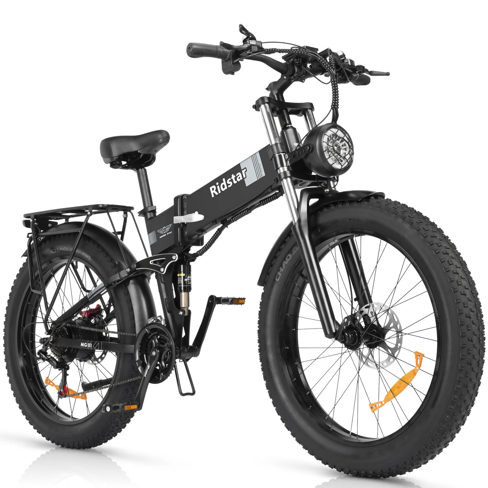 26" Folding Ebike 48V 20Ah 26x 4" Fat Tyre Electric Off Road MTB Bike, 21 SP SHIMANO -H26R