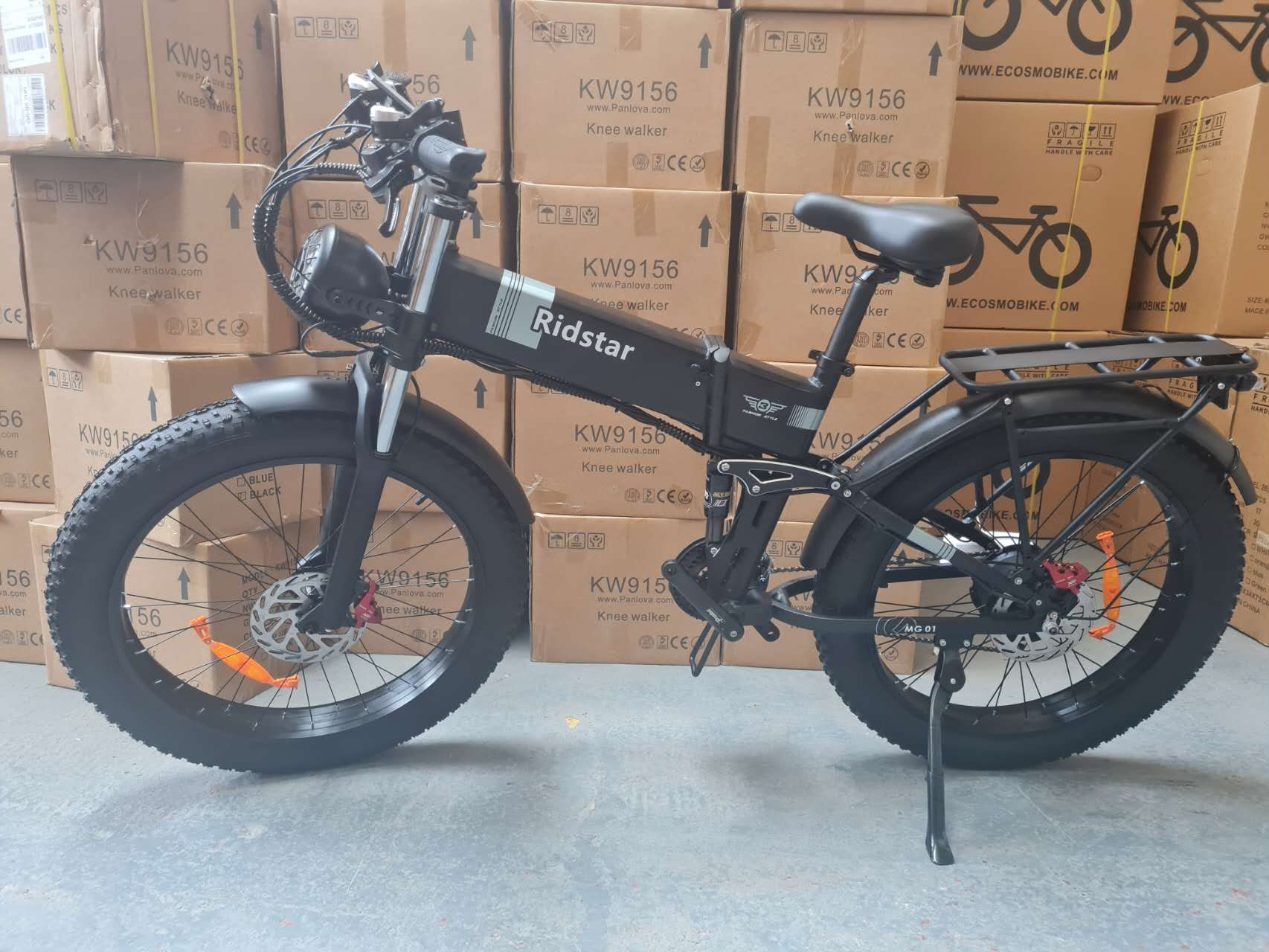 26" Folding Ebike 48V 20Ah 26x 4" Fat Tyre Electric Off Road MTB Bike, 21 SP SHIMANO -H26R