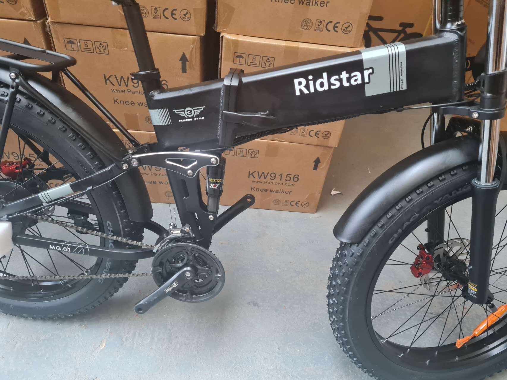 26" Folding Ebike 48V 20Ah 26x 4" Fat Tyre Electric Off Road MTB Bike, 21 SP SHIMANO -H26R