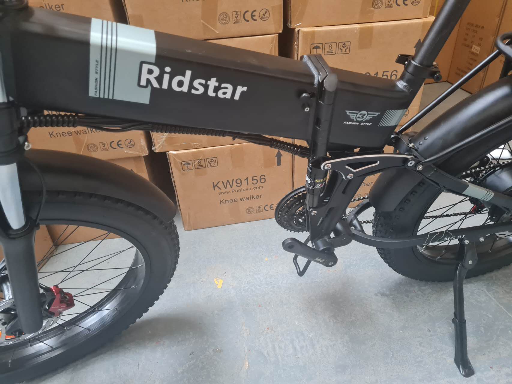 26" Folding Ebike 48V 20Ah 26x 4" Fat Tyre Electric Off Road MTB Bike, 21 SP SHIMANO -H26R