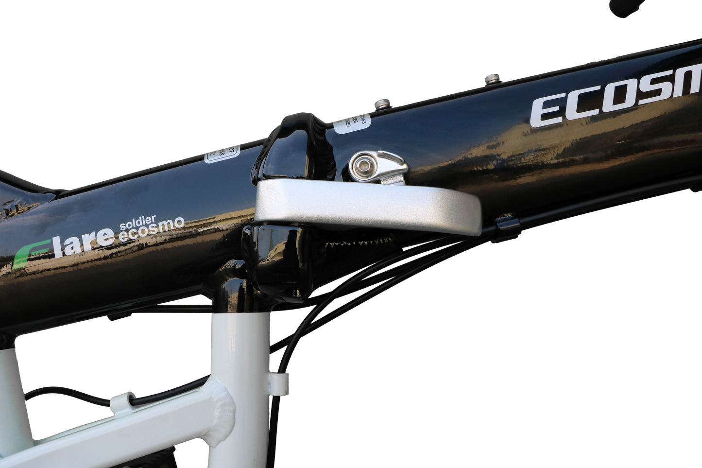 Ecosmo 26″ Alloy Folding Mountain Bike – Black/White, Clearance Bargain Deals -26AF18BL