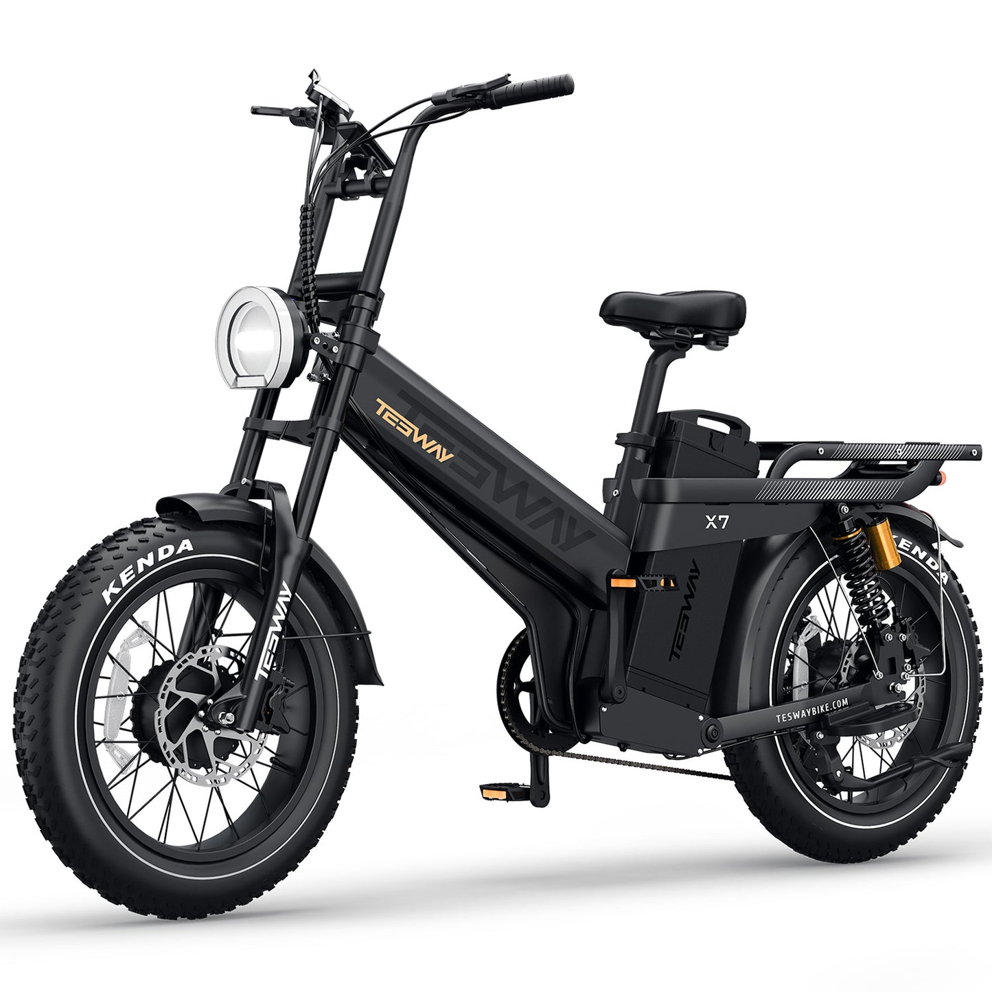 TESWAY X7 AWD 20" Electric Bike 52V 60Ah Dual Motor Fat Tyre off road E-Bike E-MTB 60km/h- X7