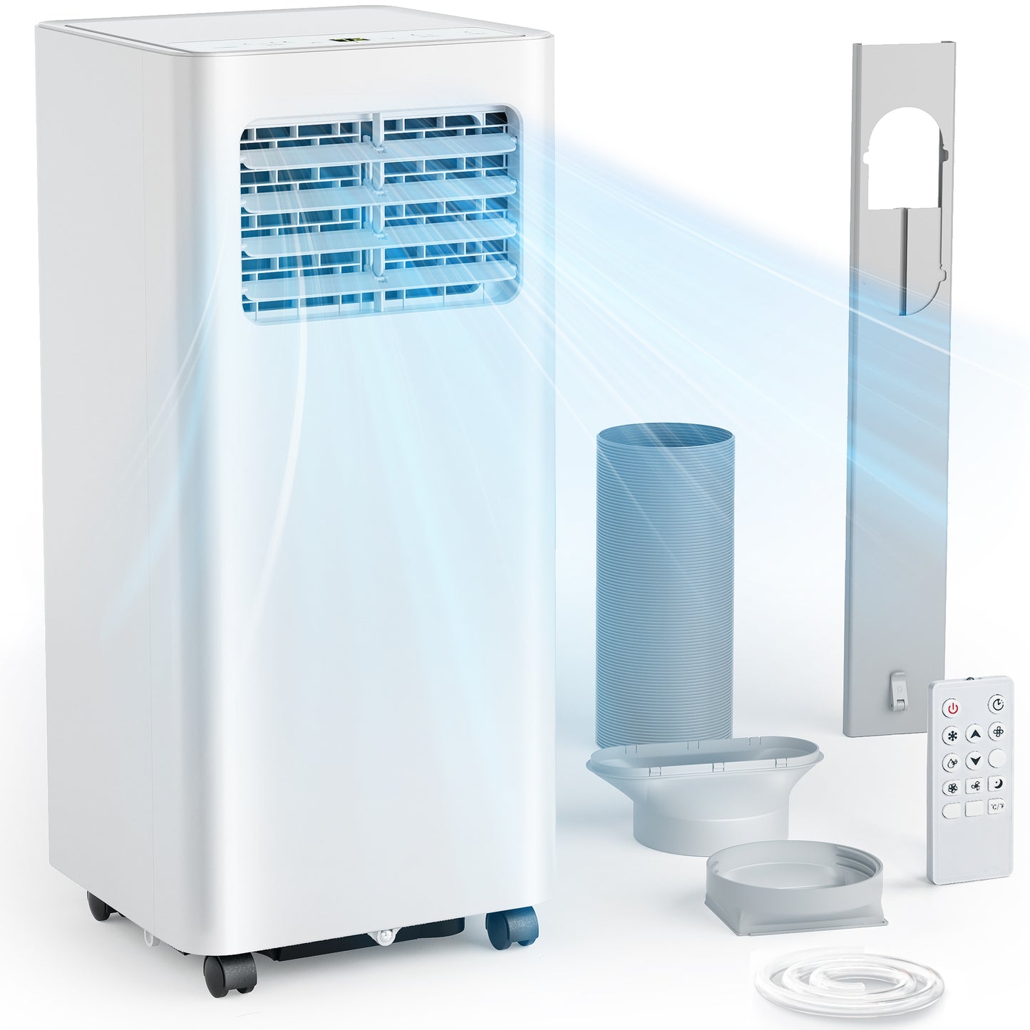 Portable Air Conditioner 9000 BTU,3-In-1 Cooling AC with Dehumidifier, Fan, Sleep modes-AC9k