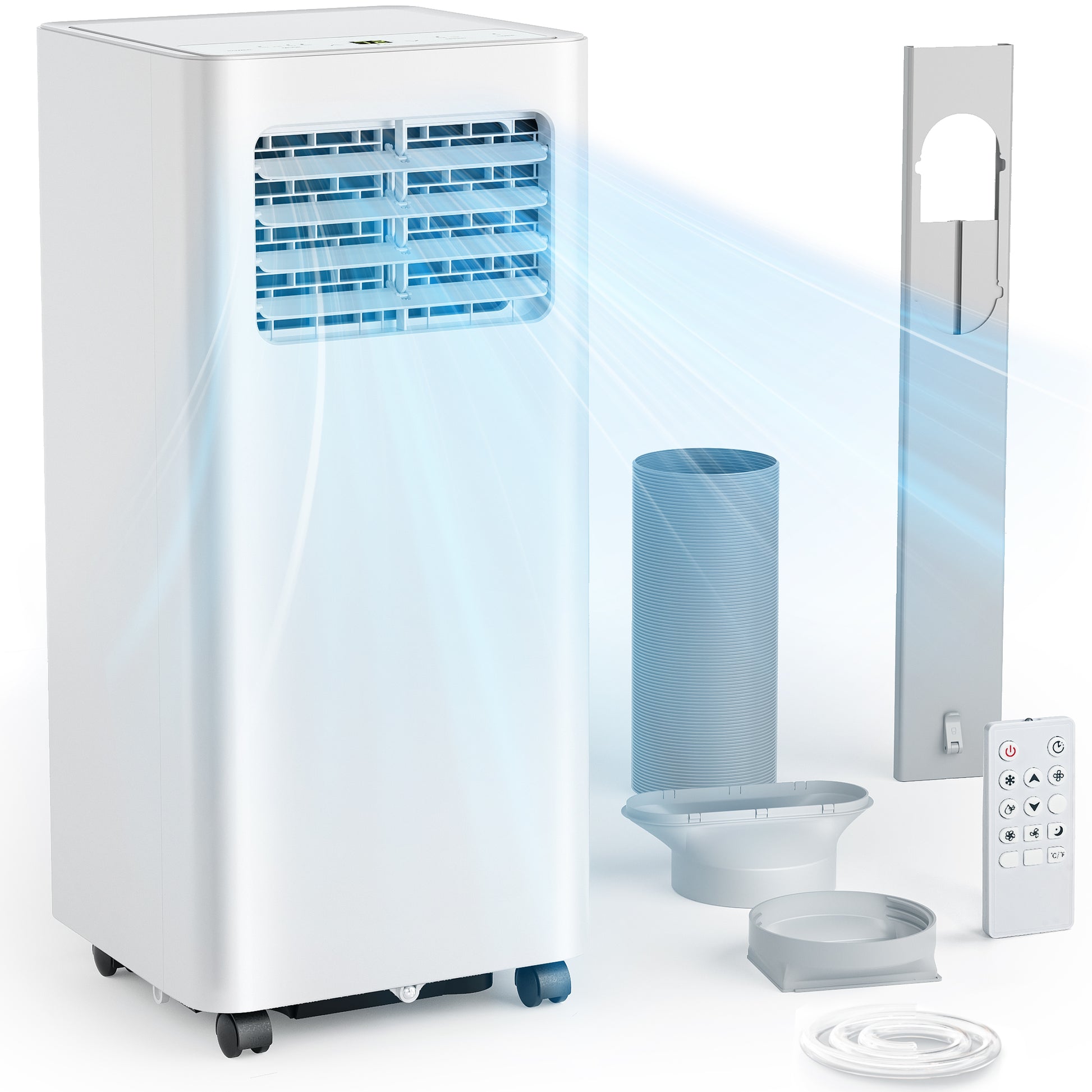 Portable Air Conditioner 9000 BTU,3-In-1 Cooling AC with Dehumidifier, Fan, Sleep modes-AC9k