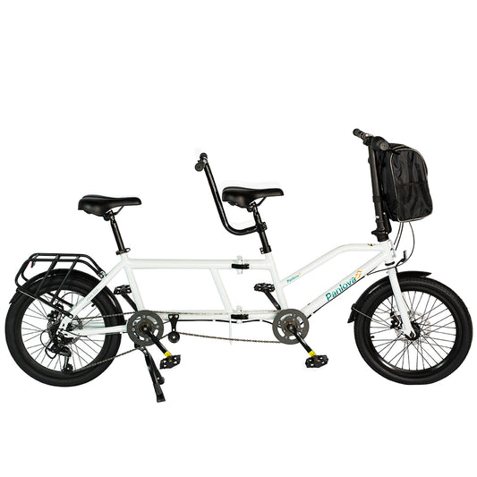 Fold-Up Tandem Bike – White