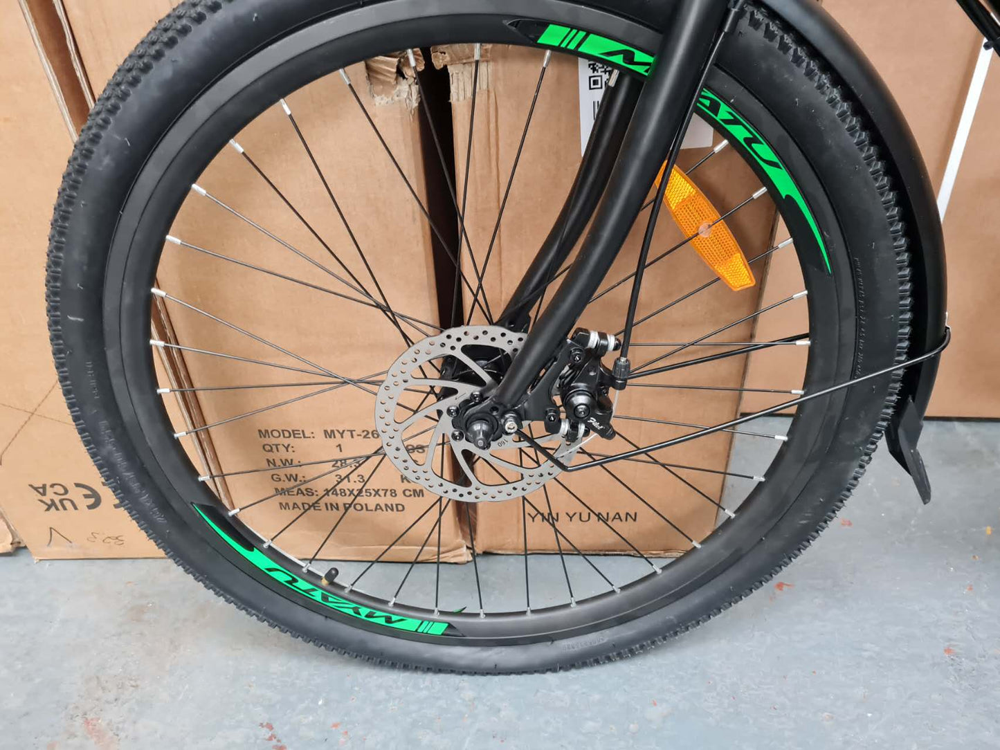 26" Electric E-hybrid City Bike 250W Motor 36V 12.5Ah Battery 6 SP SHIMANO