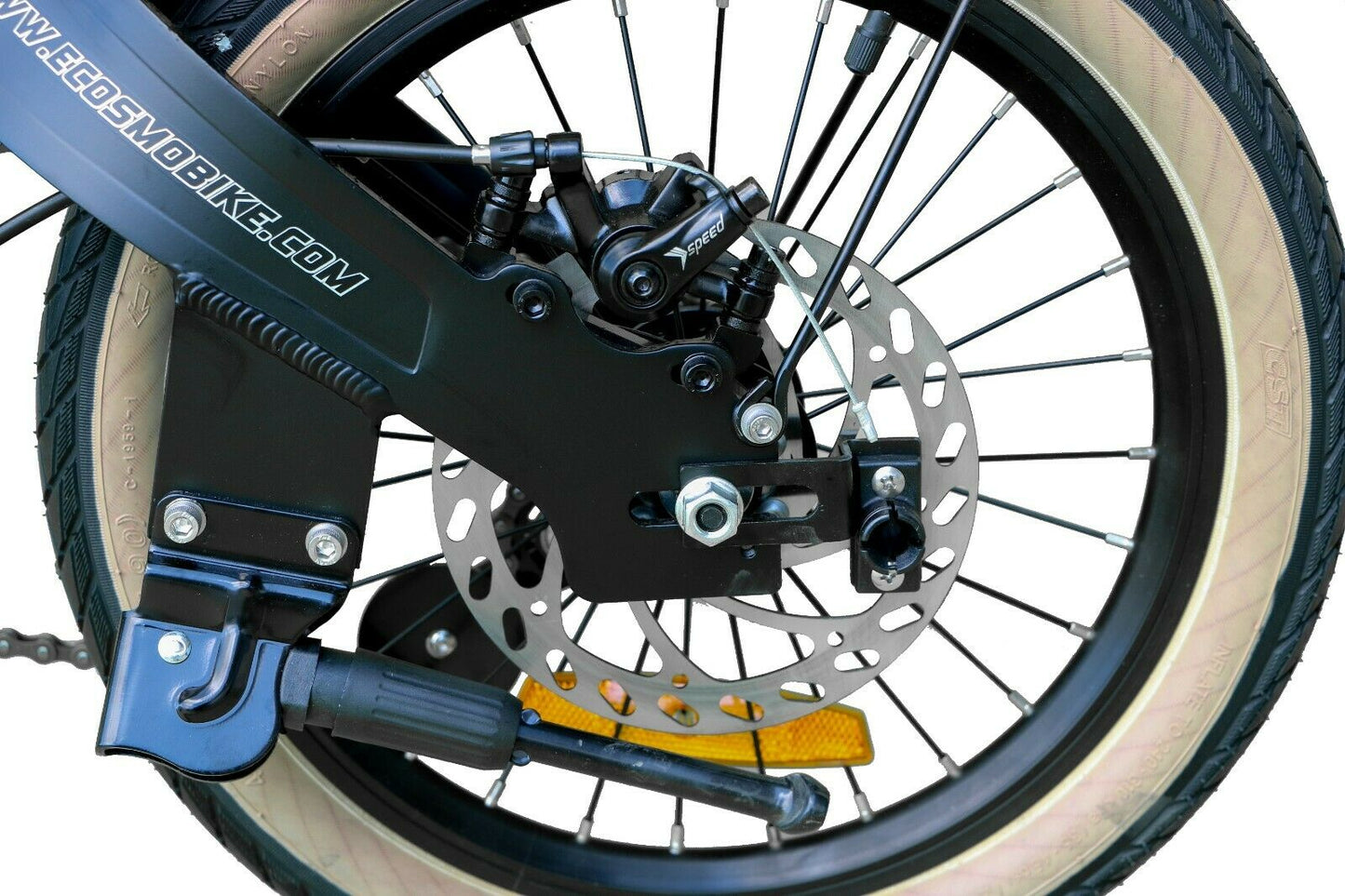 16″ Wheel Lightweight Alloy Folding Bicycle Dual Disc – Black
