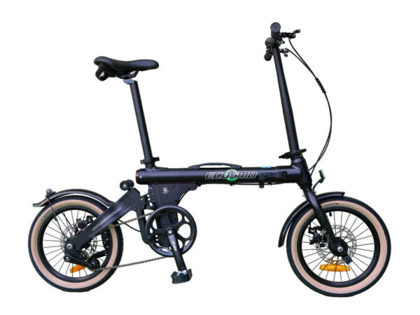 16″ Wheel Lightweight Alloy Folding Bicycle Dual Disc – Black