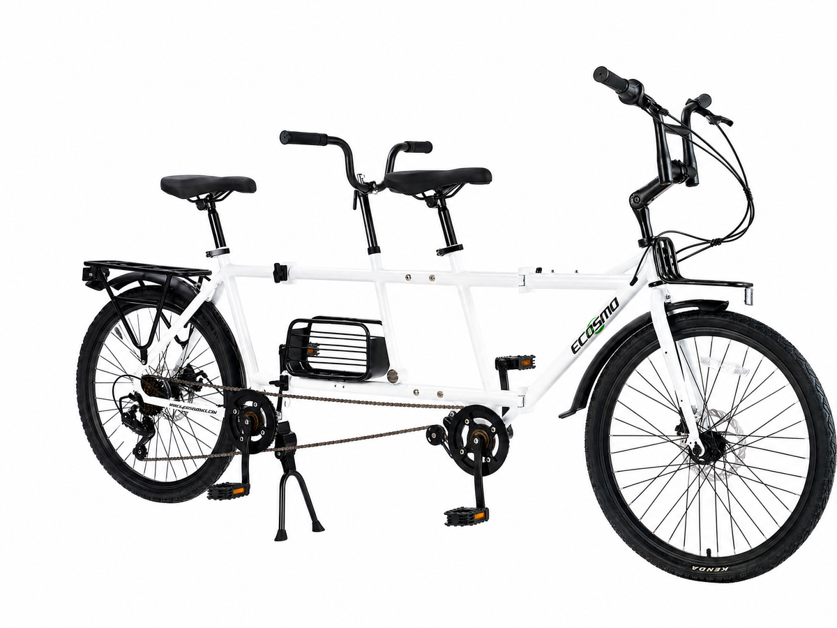 Ecosmo 24" Wheel New 3-Way Folding Steel Tandem Bicycle Bike 7 Speeds - 24TF03