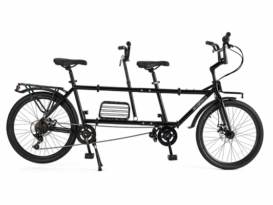 Ecosmo 24" Wheel New 3-Way Folding Steel Tandem Bicycle Bike 7 Speeds - 24TF03