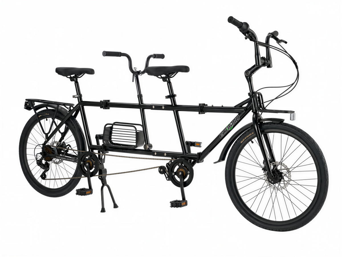 Ecosmo 24" Wheel New 3-Way Folding Steel Tandem Bicycle Bike 7 Speeds - 24TF03