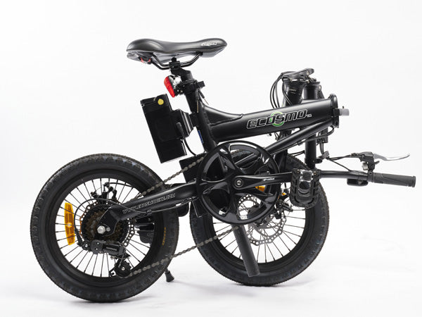 Ecosmo Compact – Small Folding Electric Bike – Black