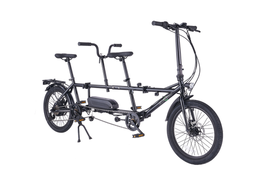 20"  ECOSMO Ebike Electric 3-Way Folding Tandem bike, 250W Rear Torque motor,36V 13AH Battery,DISC,-E20TF01BL