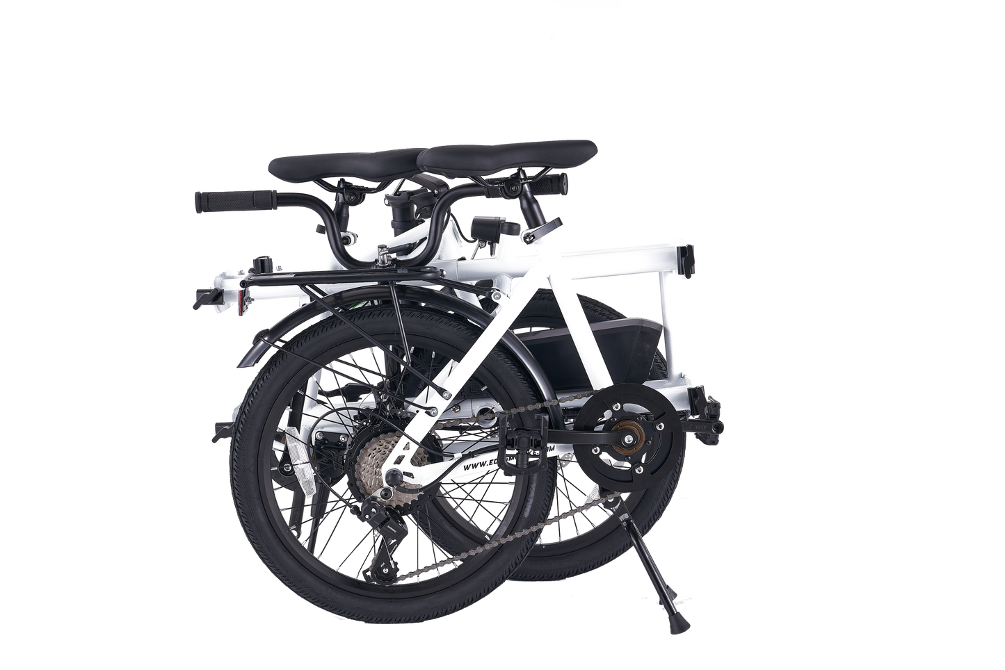 20" ECOSMO Electric 3-Way Folding E Tandem bike,250W Rear Torque,36V 13AH,DISC, Small Fold up size- E20TF01W