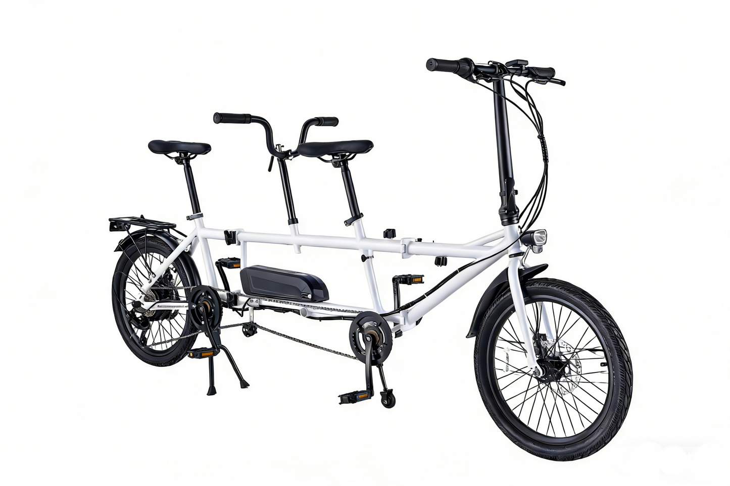 20" ECOSMO Electric 3-Way Folding E Tandem bike,250W Rear Torque,36V 13AH,DISC, Small Fold up size- E20TF01W