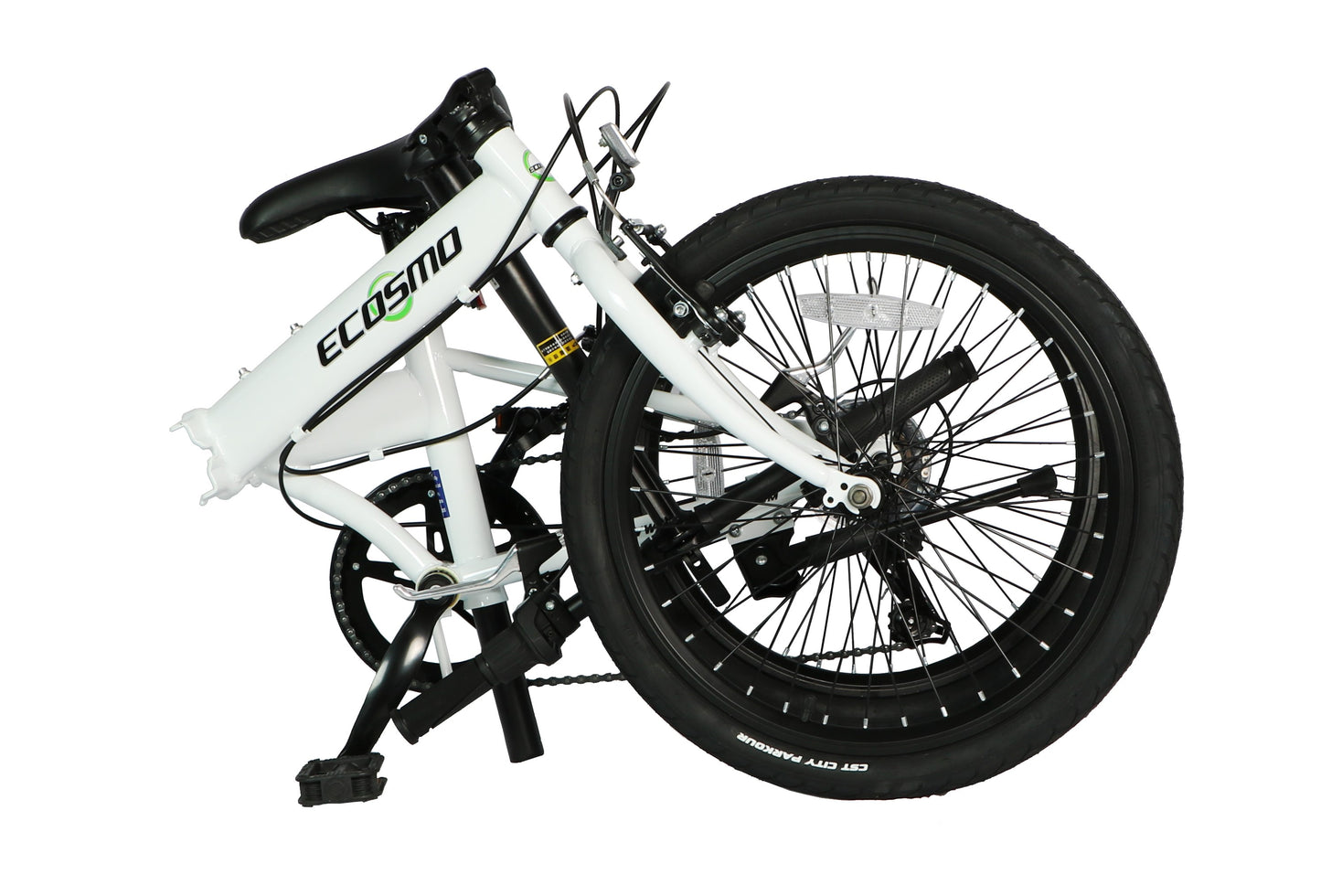 Ecosmo Commuter Folding Bike in white ,7 SP Shimano - 20F03W