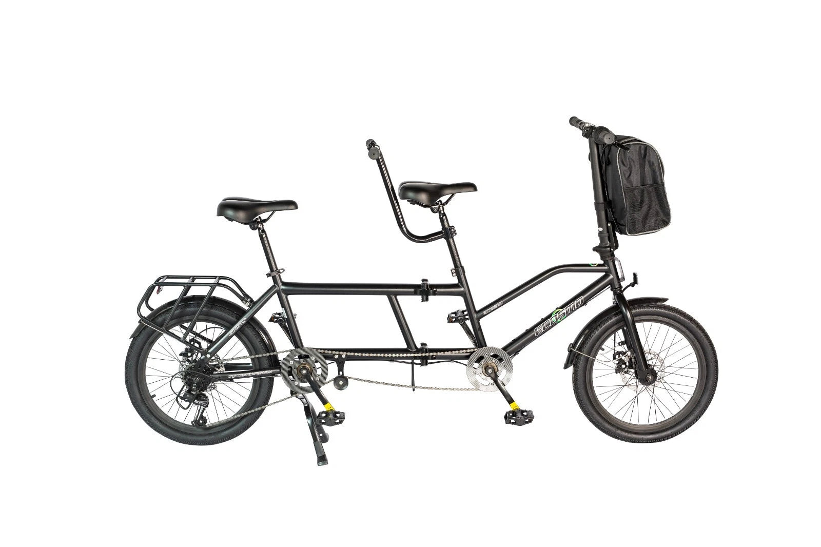 Ecosmo 20" Folding Tandem Bike (pedal independently),7SPShimano, Disc Brakes - 20TF01BL