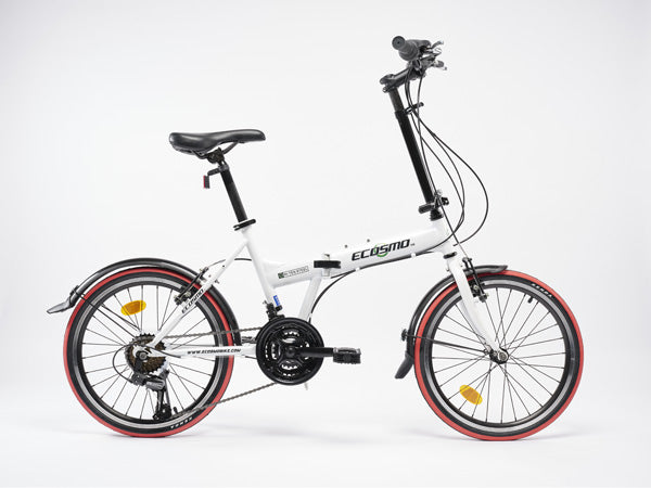 Ecosmo Commuter Folding Bike – White