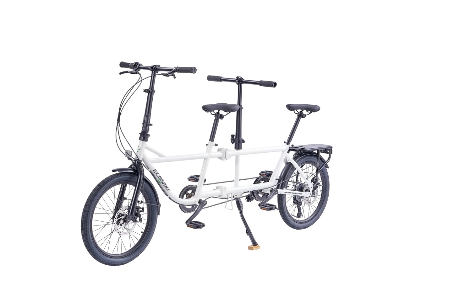 Fold-Up Tandem Bike – White