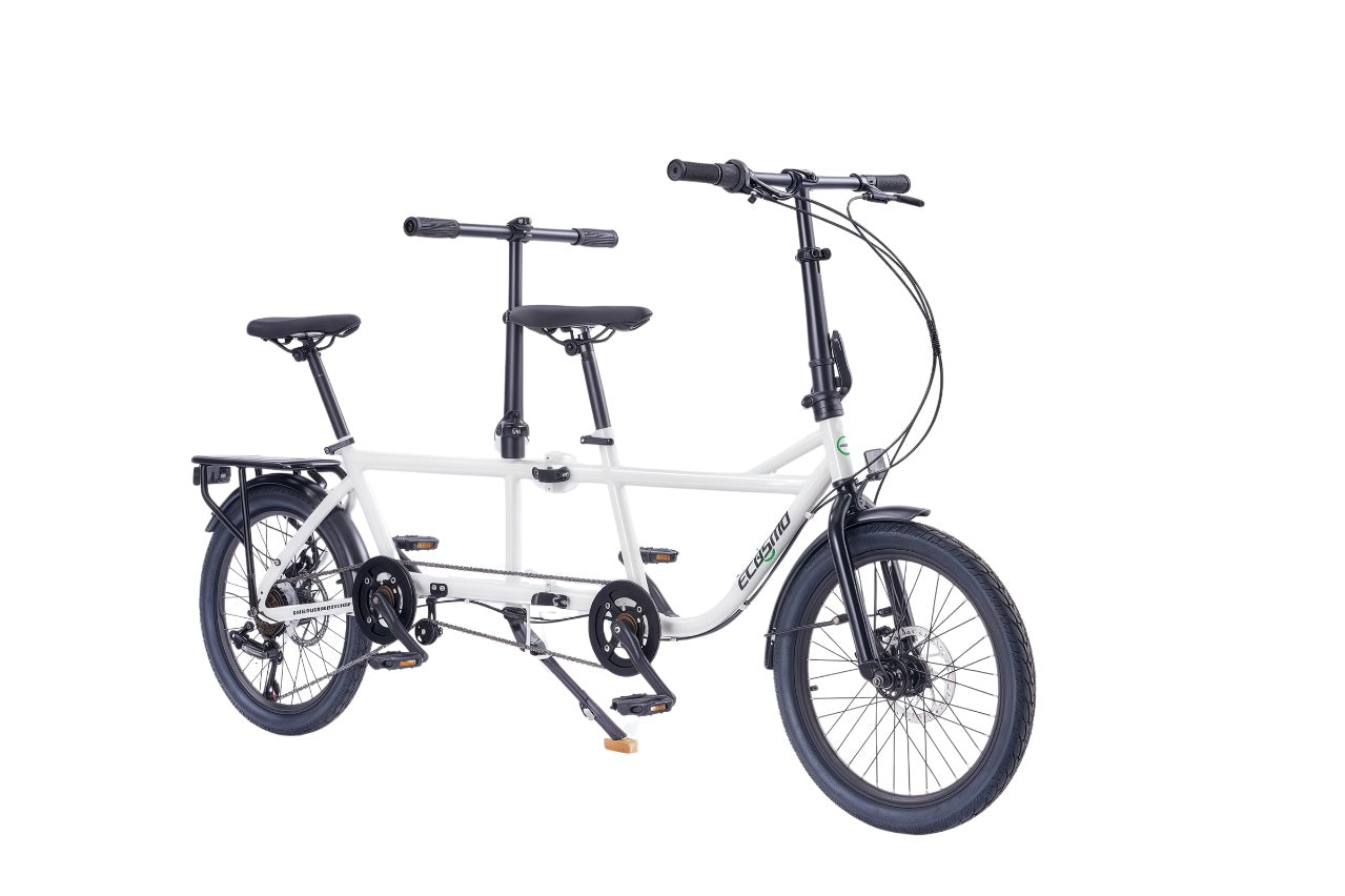 Fold-Up Tandem Bike – White