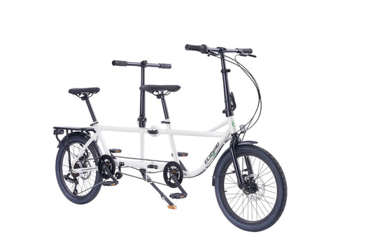 Fold-Up Tandem Bike – White