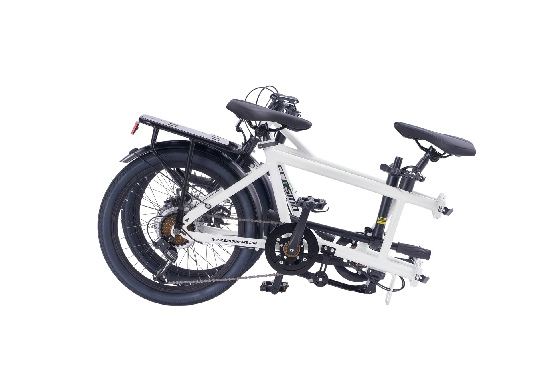 Fold-Up Tandem Bike – White