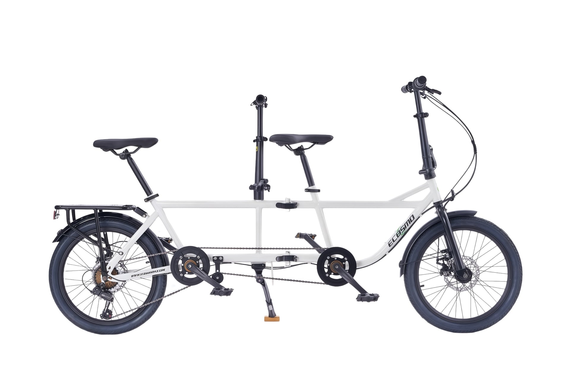 Fold-Up Tandem Bike – White