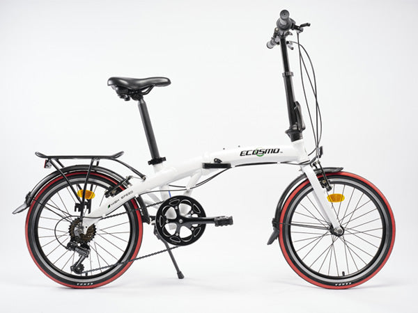 Ecosmo 20 Inch Alloy Folding Bicycle – White