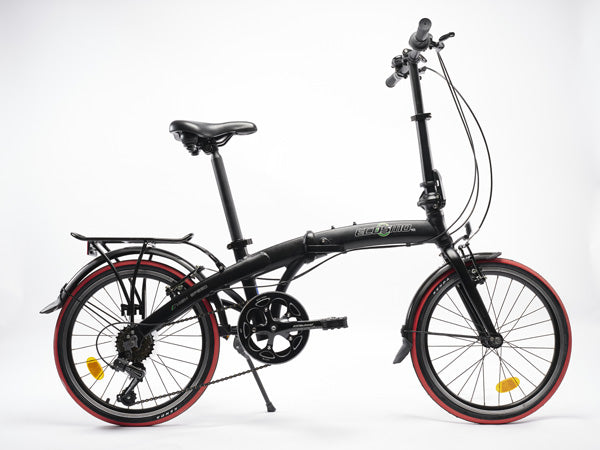 Ecosmo Alloy Folding Bicycle (20 inch) Black