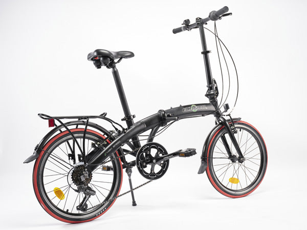 Ecosmo Alloy Folding Bicycle (20 inch) Black