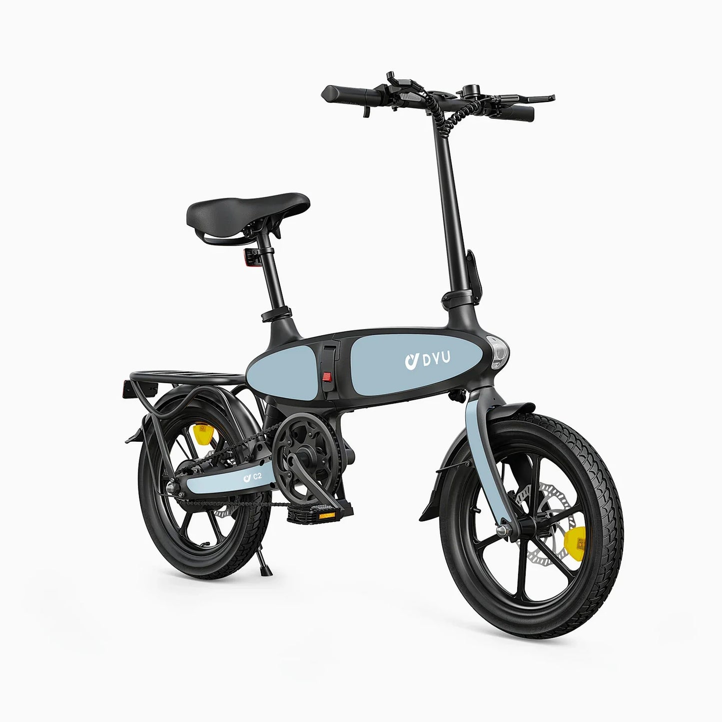 16" All Terrain Folding Magnesium Alloy Electric Bicycle E-bike, 250W (Peak 500W)  Motor, 48V 7.5Ah Lithium Battery, Max 25km/h, 25-45KM Long Mileage, 16×2.5" Comfort Tire-C2,On Clearance £300 off