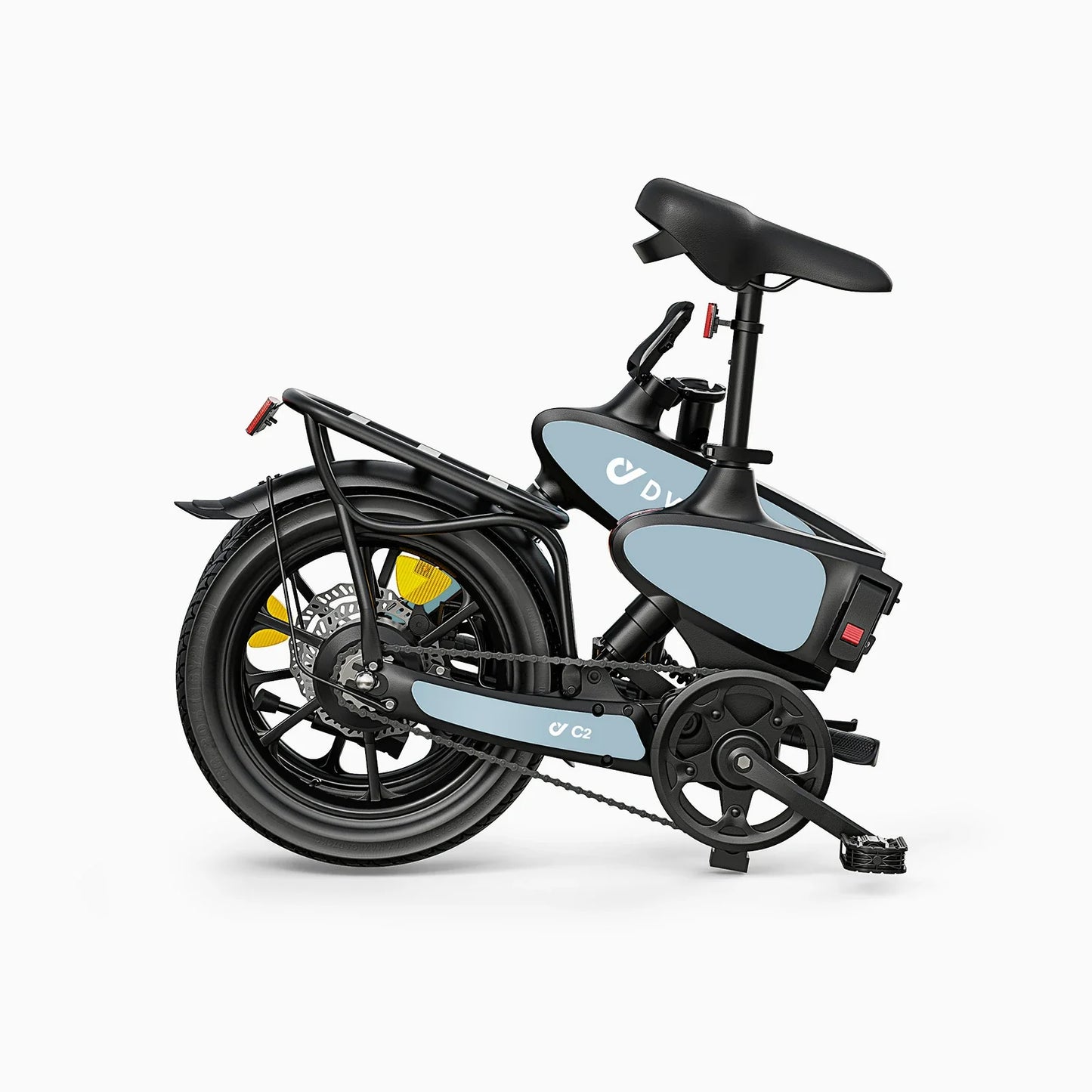 16" All Terrain Folding Magnesium Alloy Electric Bicycle E-bike, 250W (Peak 500W)  Motor, 48V 7.5Ah Lithium Battery, Max 25km/h, 25-45KM Long Mileage, 16×2.5" Comfort Tire-C2,On Clearance £300 off