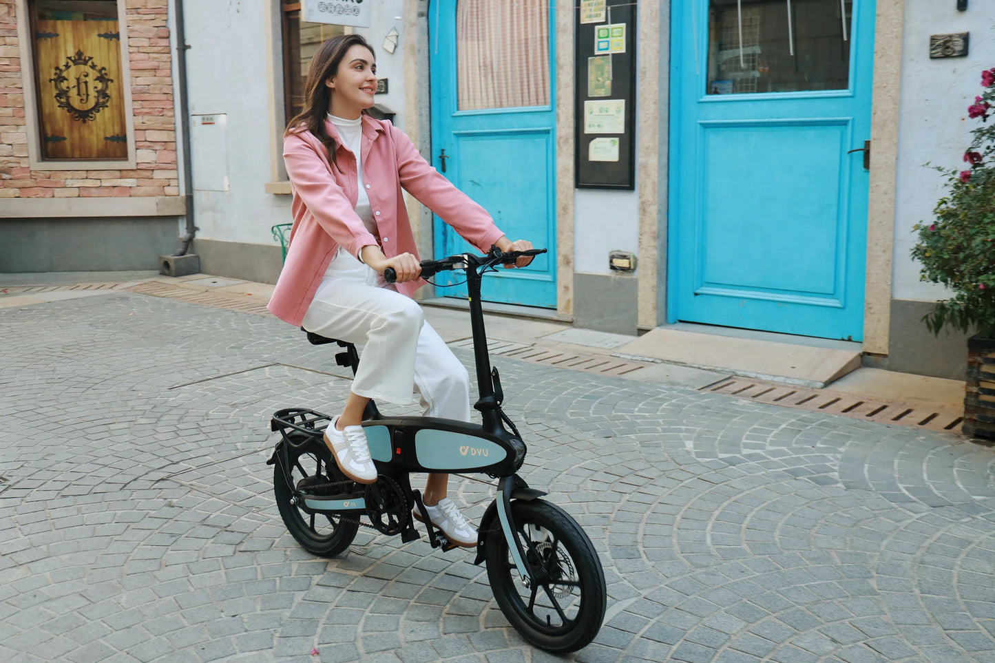 16" All Terrain Folding Magnesium Alloy Electric Bicycle E-bike, 250W (Peak 500W)  Motor, 48V 7.5Ah Lithium Battery, Max 25km/h, 25-45KM Long Mileage, 16×2.5" Comfort Tire-C2,On Clearance £300 off