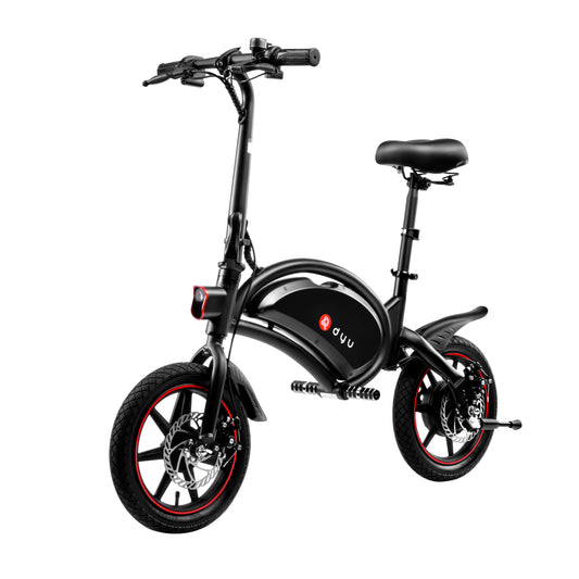 DYU 14 inch Electric Bike , Commuting E-Bike/Scooter，Dual Disc,250W Motor, 36V 10Ah-D3F Display