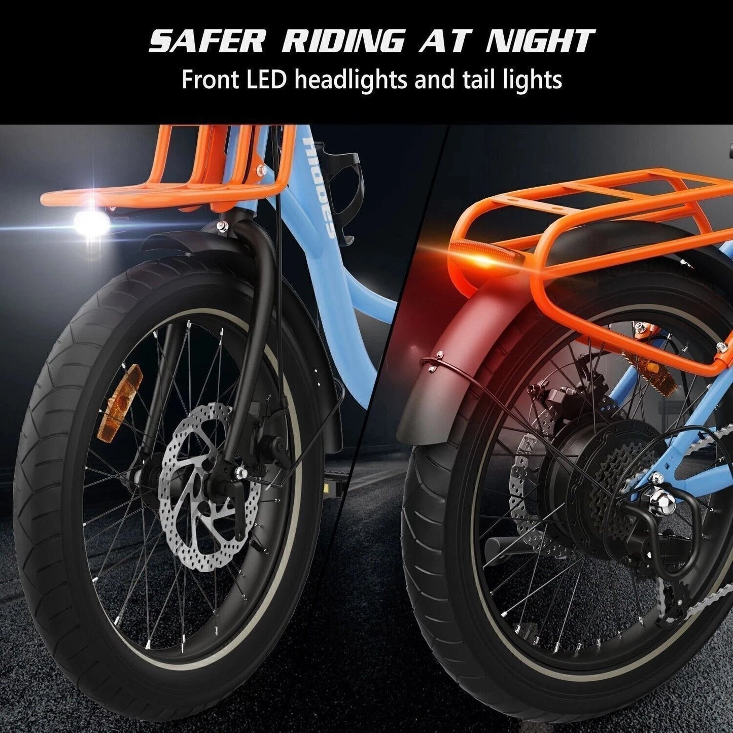 20 x 3" Fat Tire Folding Electric Bike 36V13AH City E-Bike 25km/h Commuter 35KM-HC6