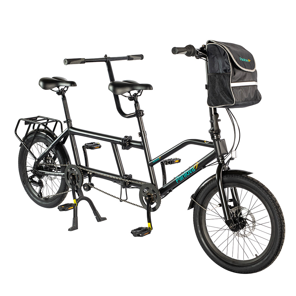 Ecosmo Folding Tandem Bike – Black