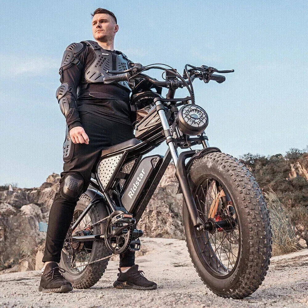 20 x 4" Fat Tyre Ebike 1000w Motor 48V 15.6Ah  Electric MTB Bike Dual Disc with Rack-Q20R