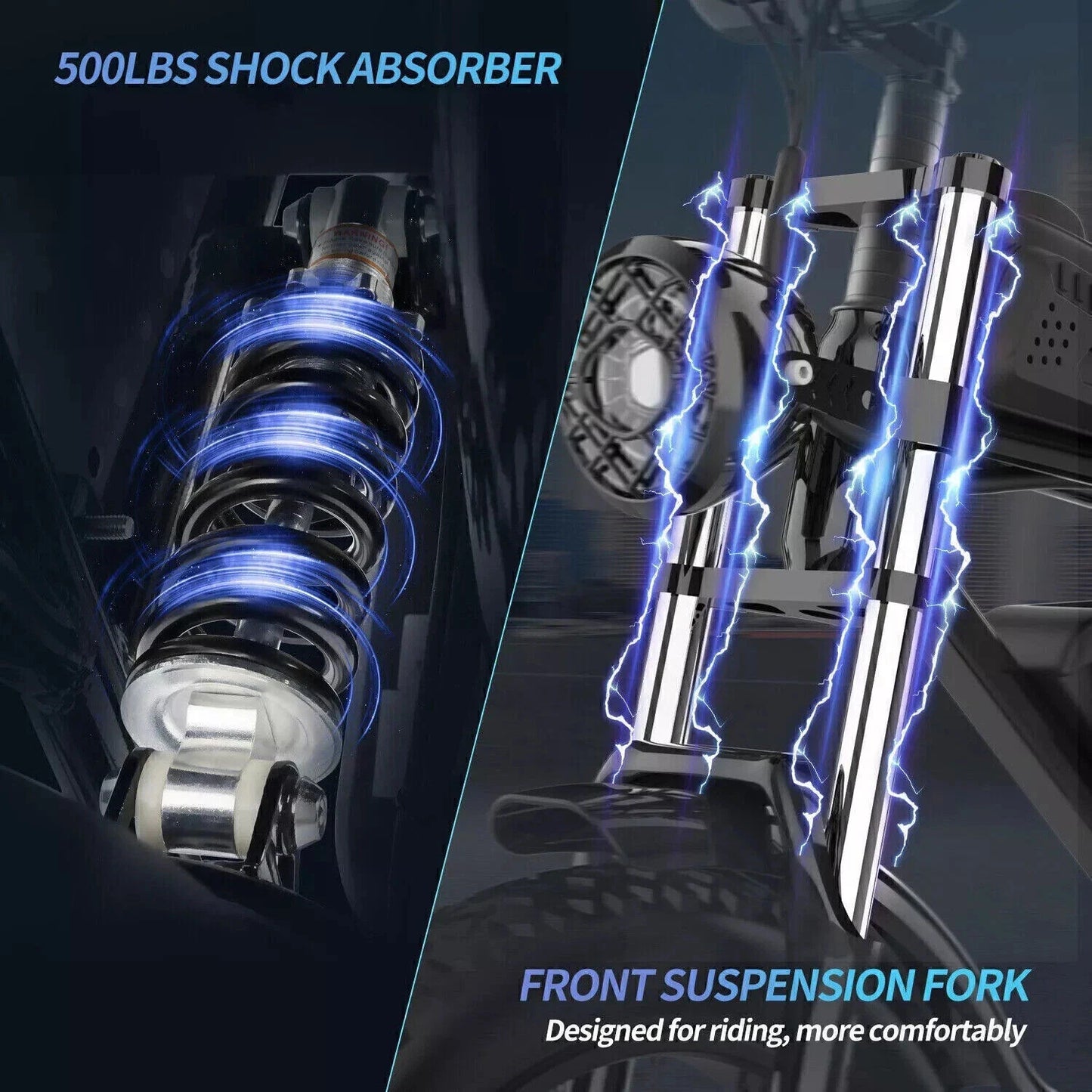 20 x 4" Fat Tyre Ebike 1000w Motor 48V 15.6Ah  Electric MTB Bike Dual Disc with Rack-Q20R