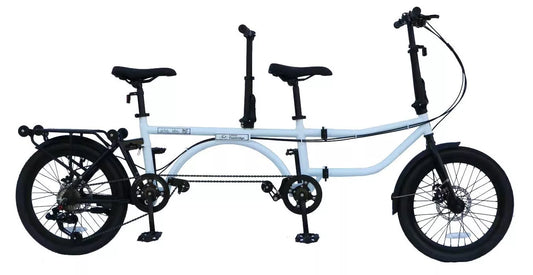 Ecosmo 20" Wheel New 4-Way Folding Steel Tandem Bicycle Bike 7 Speeds